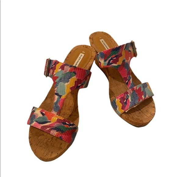 Alex Marie Wedge Multicolored Sandals Size 7M - Picture 3 of 8